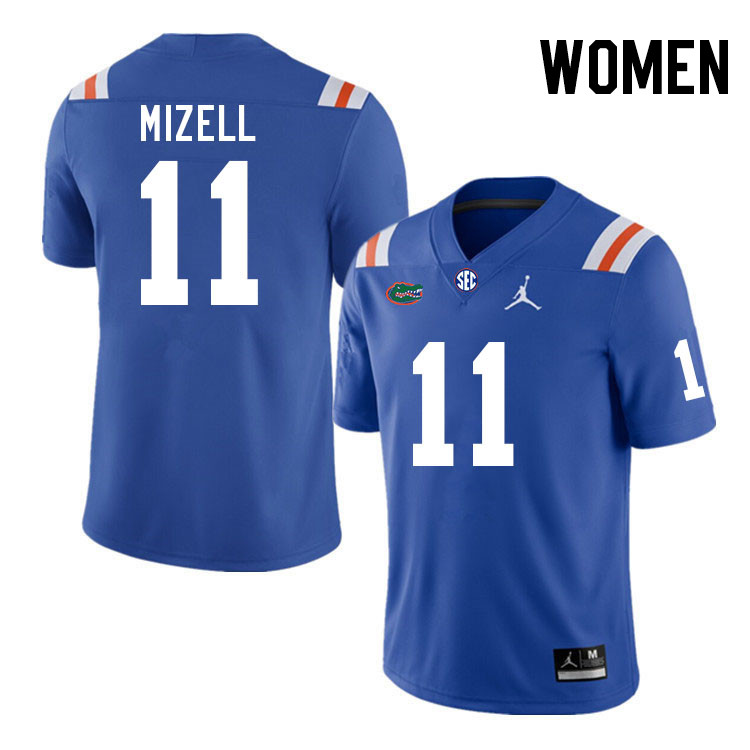 Women #11 Aidan Mizell Florida Gators College Football Jerseys Stitched-Retro